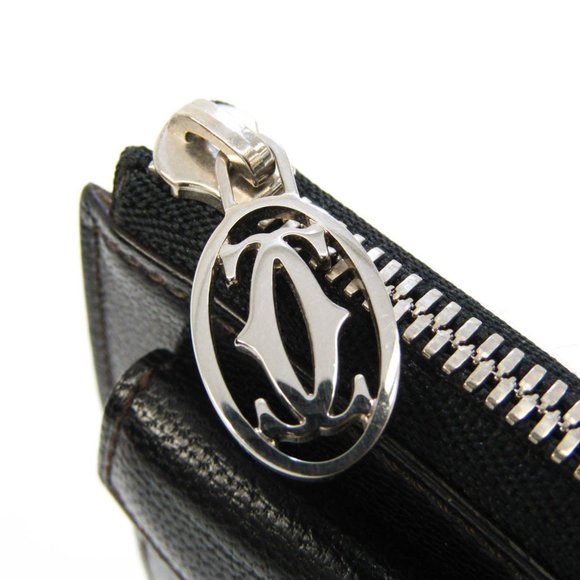 CARTIER Les Must Card Case L3001124 Women,Men Goatskin Coin Purse/coin Case Blac - Picture 7 of 10